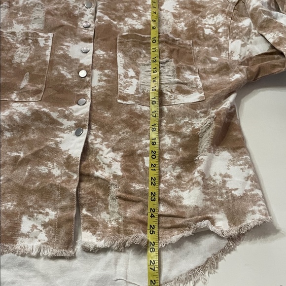 POL tie dye distressed shacket size small - Picture 7 of 7